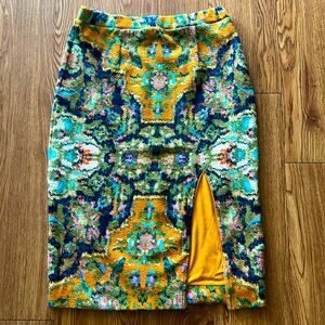 Anthropologie soft pencil skirt by Maeve, stretch, lined, size small.